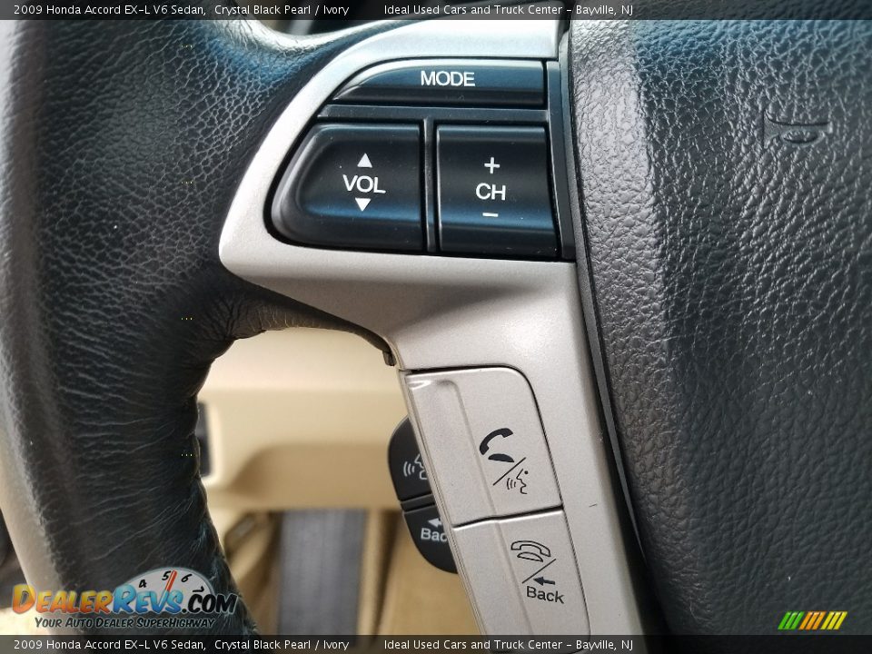 2009 Honda Accord EX-L V6 Sedan Crystal Black Pearl / Ivory Photo #16