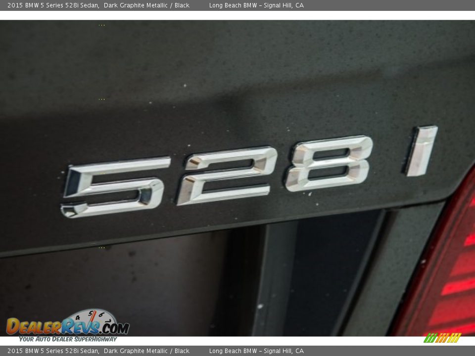 2015 BMW 5 Series 528i Sedan Dark Graphite Metallic / Black Photo #6