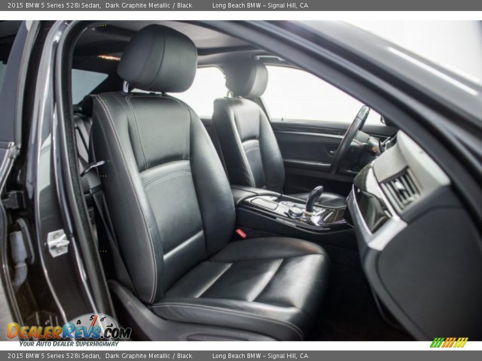 2015 BMW 5 Series 528i Sedan Dark Graphite Metallic / Black Photo #7
