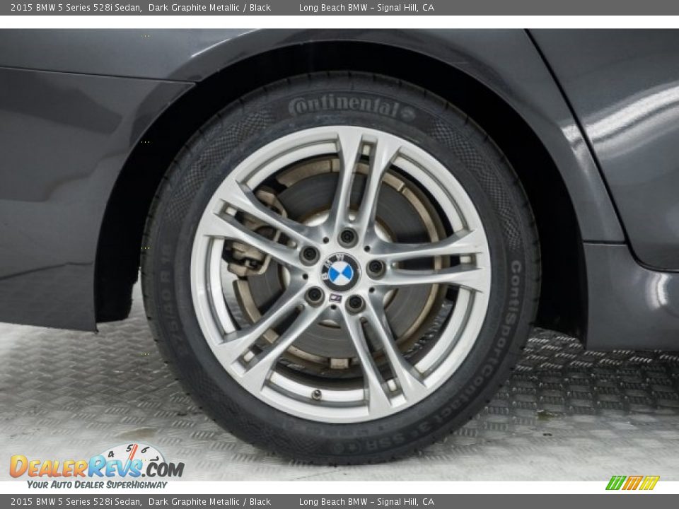 2015 BMW 5 Series 528i Sedan Dark Graphite Metallic / Black Photo #8