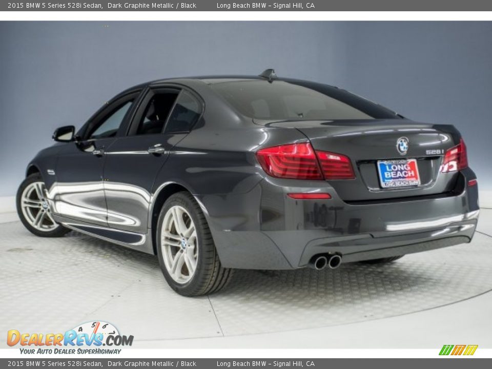 2015 BMW 5 Series 528i Sedan Dark Graphite Metallic / Black Photo #10