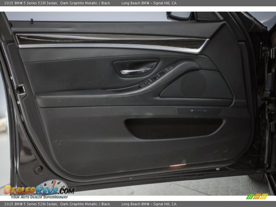 2015 BMW 5 Series 528i Sedan Dark Graphite Metallic / Black Photo #18