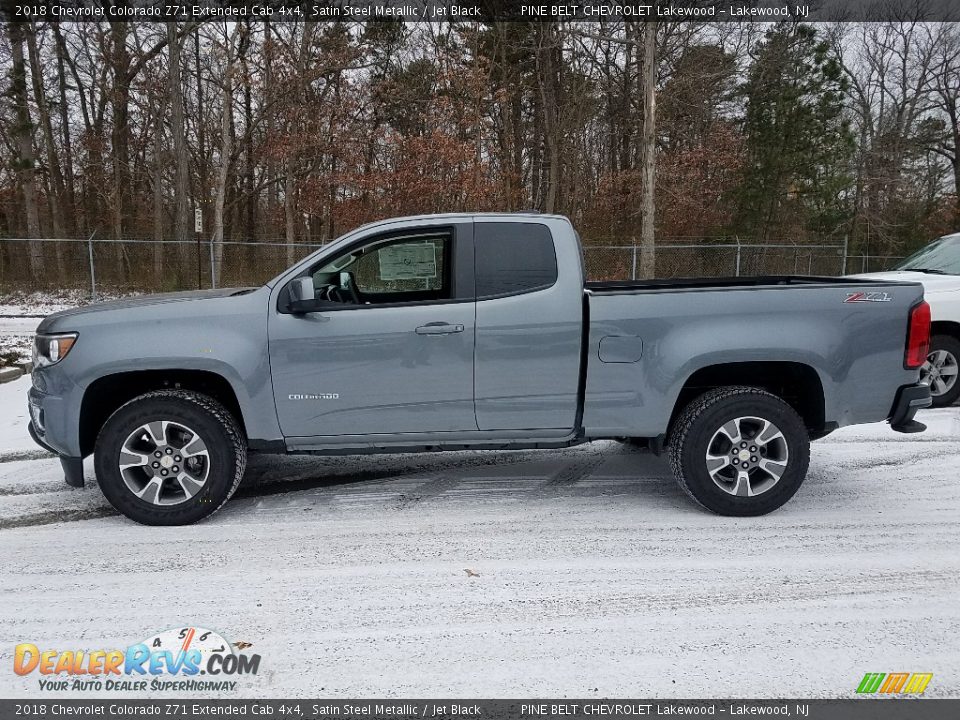 Satin Steel Metallic 2018 Chevrolet Colorado Z71 Extended Cab 4x4 Photo #3