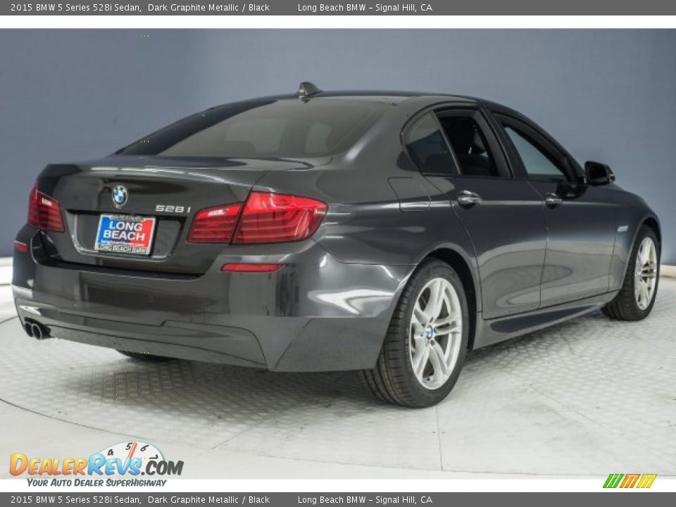 2015 BMW 5 Series 528i Sedan Dark Graphite Metallic / Black Photo #28