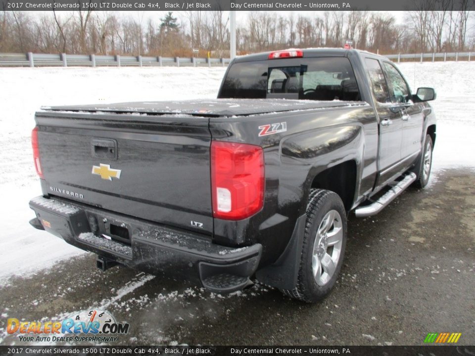 2017 Chevrolet Silverado 1500 LTZ Double Cab 4x4 Black / Jet Black Photo #11