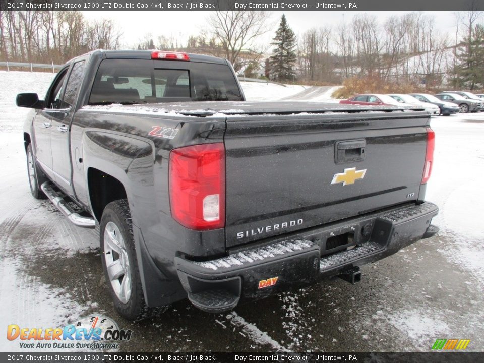 2017 Chevrolet Silverado 1500 LTZ Double Cab 4x4 Black / Jet Black Photo #14