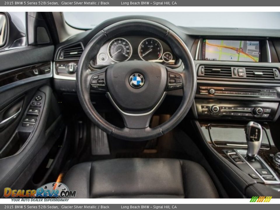 2015 BMW 5 Series 528i Sedan Glacier Silver Metallic / Black Photo #4