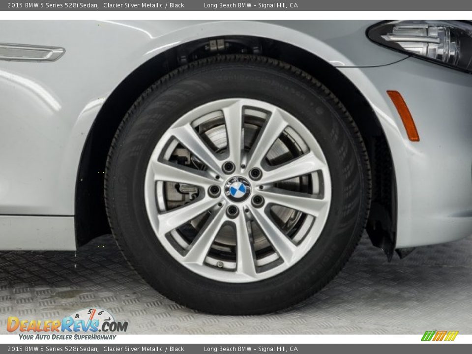 2015 BMW 5 Series 528i Sedan Glacier Silver Metallic / Black Photo #8
