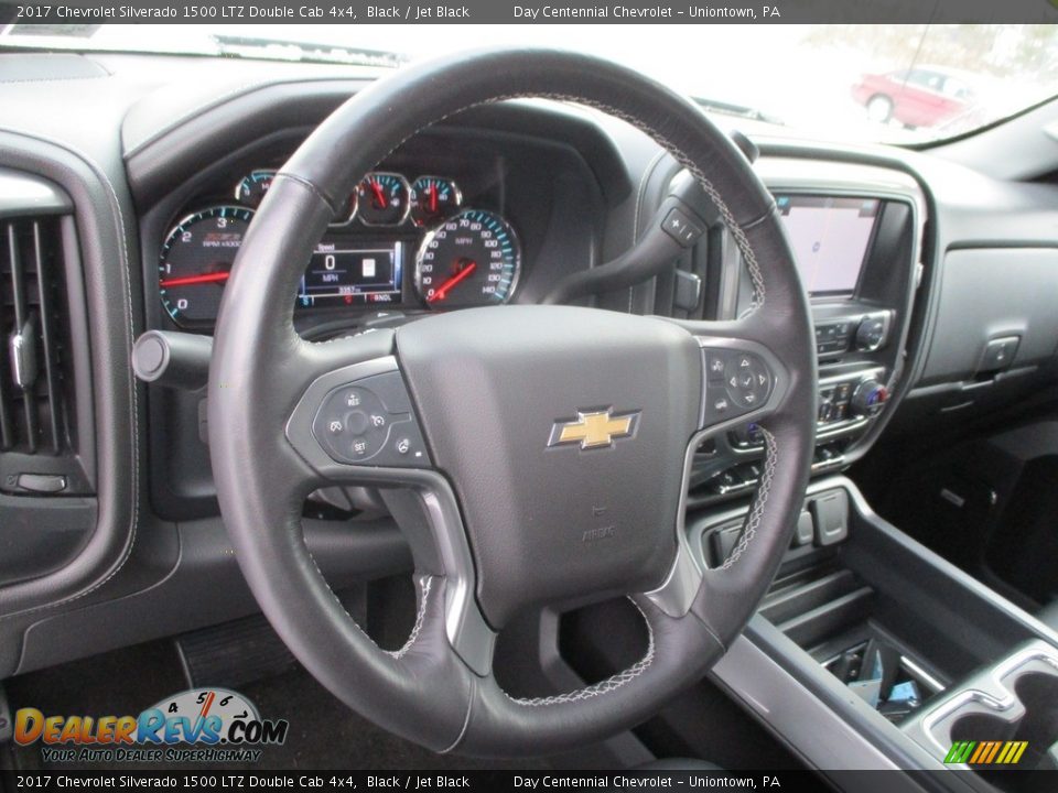 2017 Chevrolet Silverado 1500 LTZ Double Cab 4x4 Black / Jet Black Photo #30