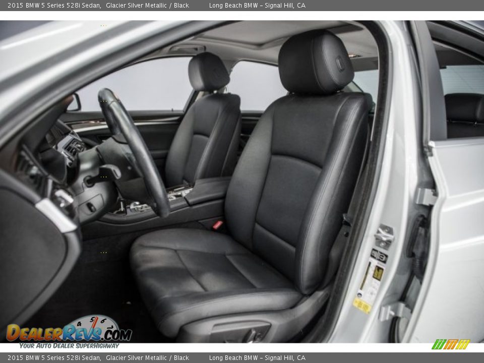 2015 BMW 5 Series 528i Sedan Glacier Silver Metallic / Black Photo #25