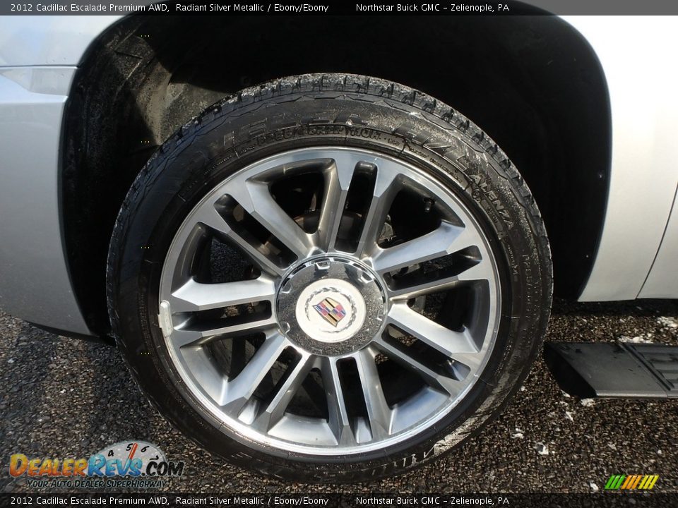 2012 Cadillac Escalade Premium AWD Radiant Silver Metallic / Ebony/Ebony Photo #13