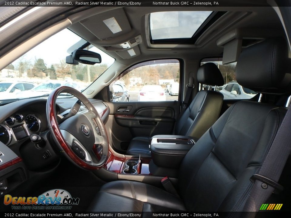 2012 Cadillac Escalade Premium AWD Radiant Silver Metallic / Ebony/Ebony Photo #14
