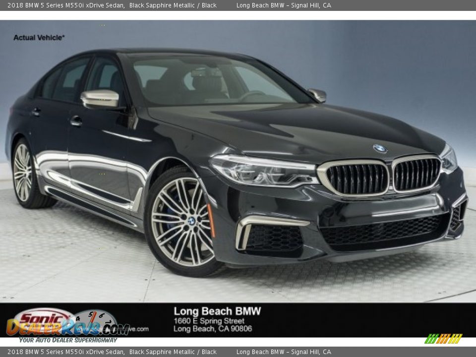 2018 BMW 5 Series M550i xDrive Sedan Black Sapphire Metallic / Black Photo #1