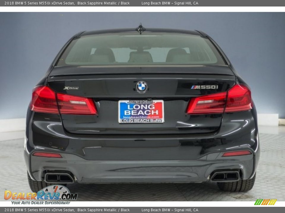 2018 BMW 5 Series M550i xDrive Sedan Black Sapphire Metallic / Black Photo #3