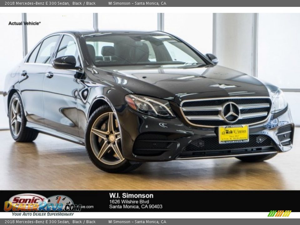 2018 Mercedes-Benz E 300 Sedan Black / Black Photo #1