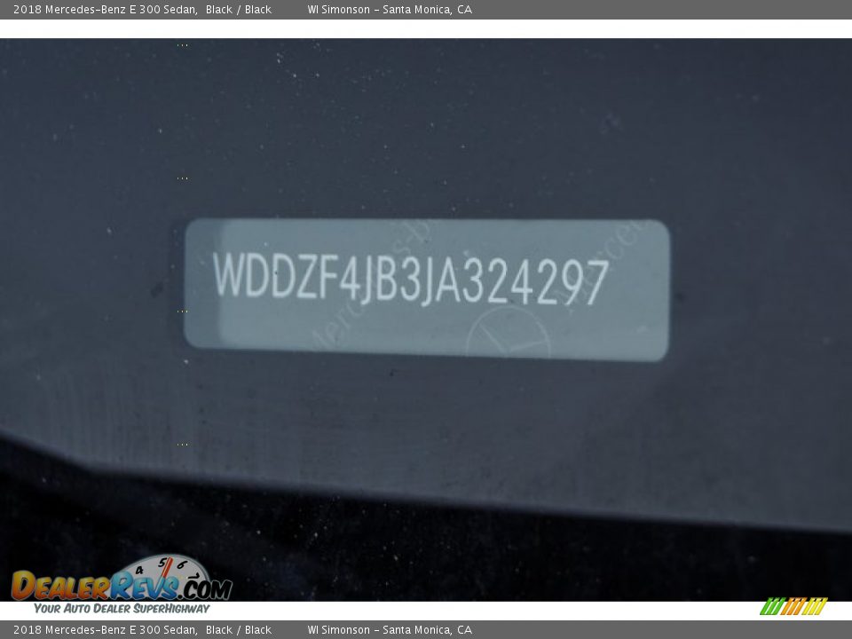 2018 Mercedes-Benz E 300 Sedan Black / Black Photo #10