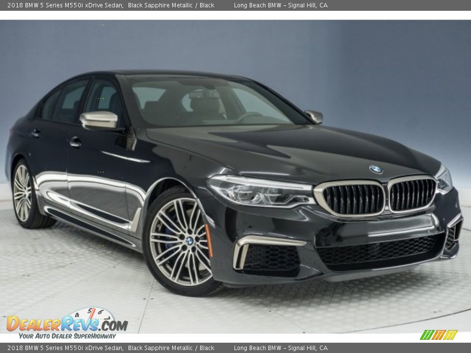 2018 BMW 5 Series M550i xDrive Sedan Black Sapphire Metallic / Black Photo #11