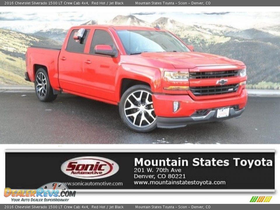 2016 Chevrolet Silverado 1500 LT Crew Cab 4x4 Red Hot / Jet Black Photo #1