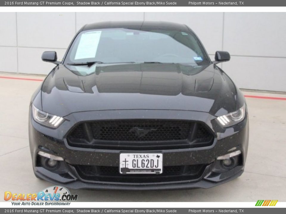 2016 Ford Mustang GT Premium Coupe Shadow Black / California Special Ebony Black/Miko Suede Photo #2