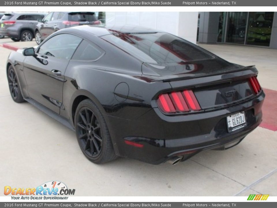 2016 Ford Mustang GT Premium Coupe Shadow Black / California Special Ebony Black/Miko Suede Photo #6