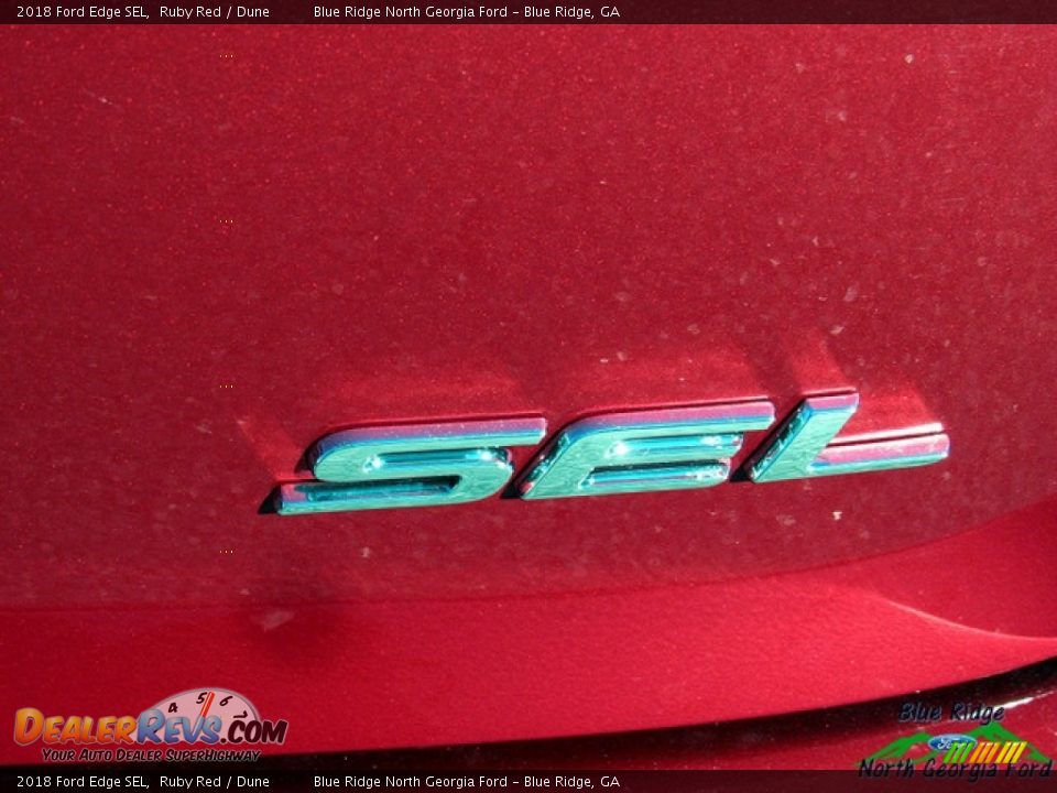 2018 Ford Edge SEL Ruby Red / Dune Photo #36