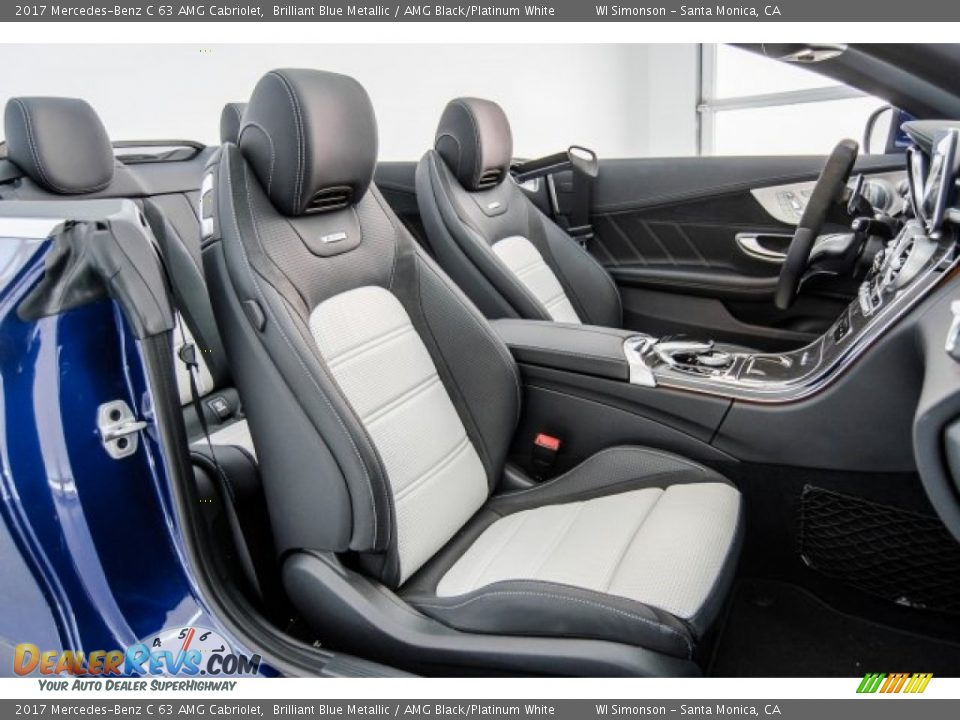 AMG Black/Platinum White Interior - 2017 Mercedes-Benz C 63 AMG Cabriolet Photo #6