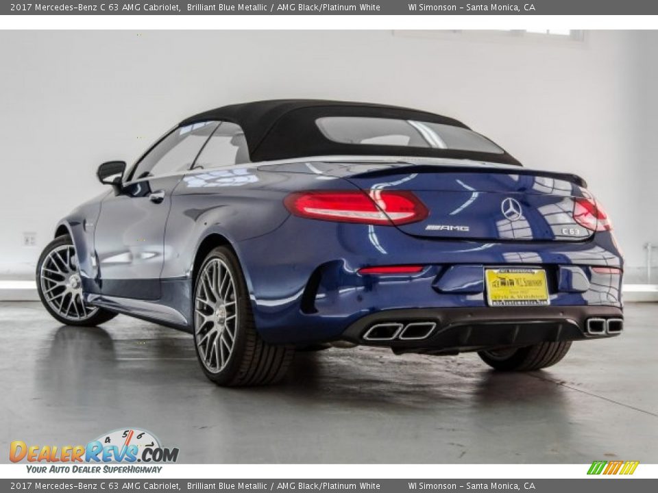 2017 Mercedes-Benz C 63 AMG Cabriolet Brilliant Blue Metallic / AMG Black/Platinum White Photo #10