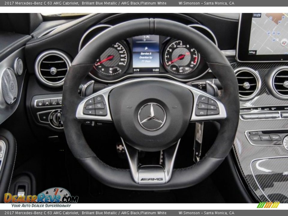 2017 Mercedes-Benz C 63 AMG Cabriolet Steering Wheel Photo #14