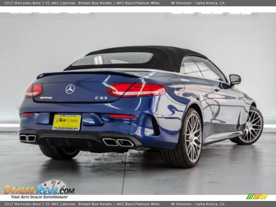 2017 Mercedes-Benz C 63 AMG Cabriolet Brilliant Blue Metallic / AMG Black/Platinum White Photo #31