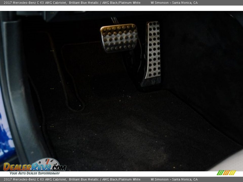 2017 Mercedes-Benz C 63 AMG Cabriolet Brilliant Blue Metallic / AMG Black/Platinum White Photo #32