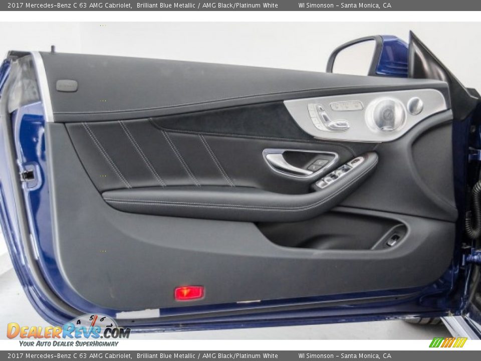 2017 Mercedes-Benz C 63 AMG Cabriolet Brilliant Blue Metallic / AMG Black/Platinum White Photo #33