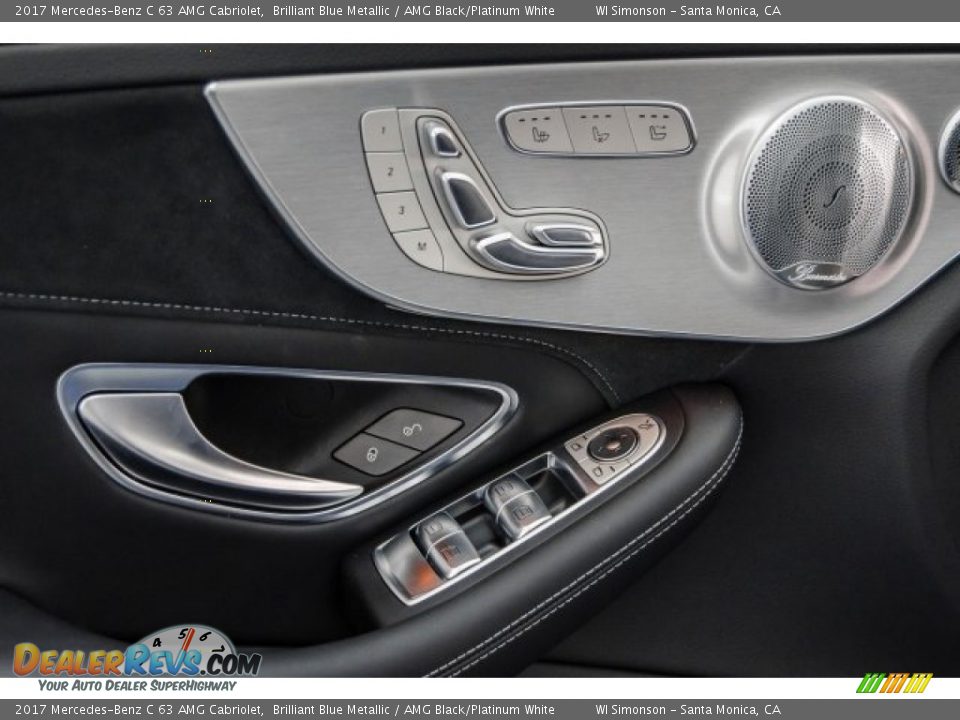 2017 Mercedes-Benz C 63 AMG Cabriolet Brilliant Blue Metallic / AMG Black/Platinum White Photo #34