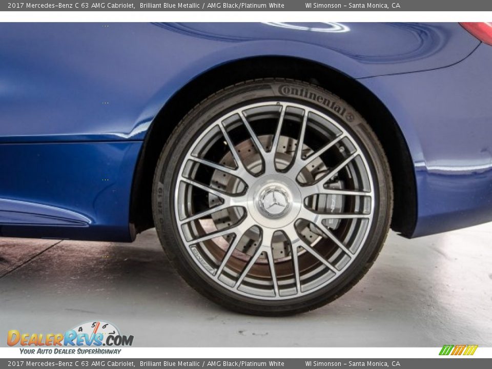 2017 Mercedes-Benz C 63 AMG Cabriolet Brilliant Blue Metallic / AMG Black/Platinum White Photo #35