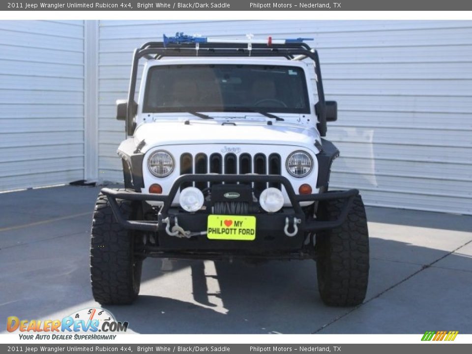 2011 Jeep Wrangler Unlimited Rubicon 4x4 Bright White / Black/Dark Saddle Photo #2