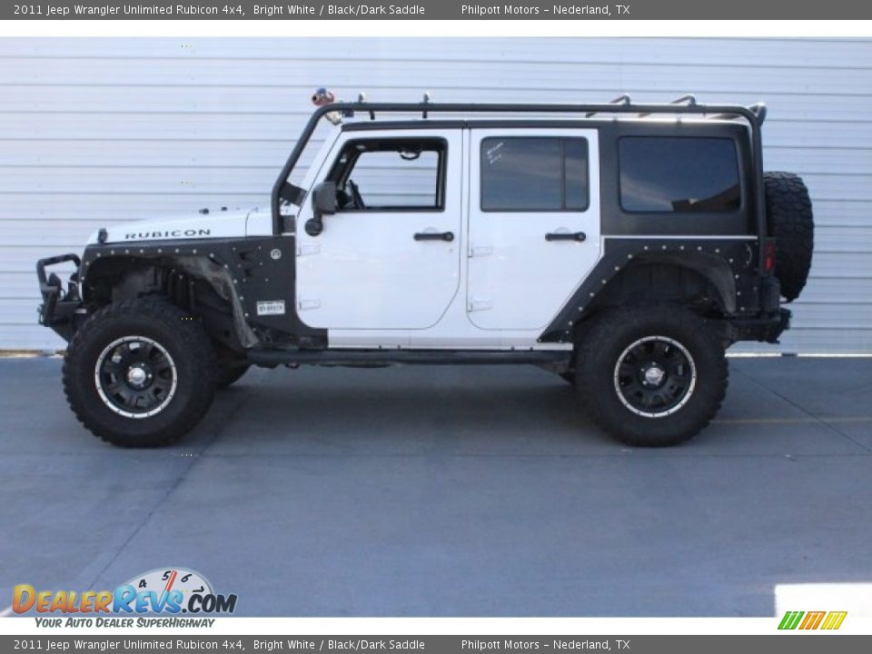 2011 Jeep Wrangler Unlimited Rubicon 4x4 Bright White / Black/Dark Saddle Photo #9