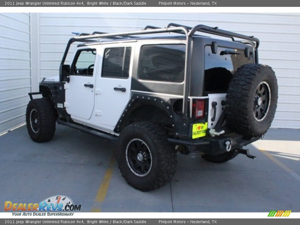 2011 Jeep Wrangler Unlimited Rubicon 4x4 Bright White / Black/Dark Saddle Photo #10