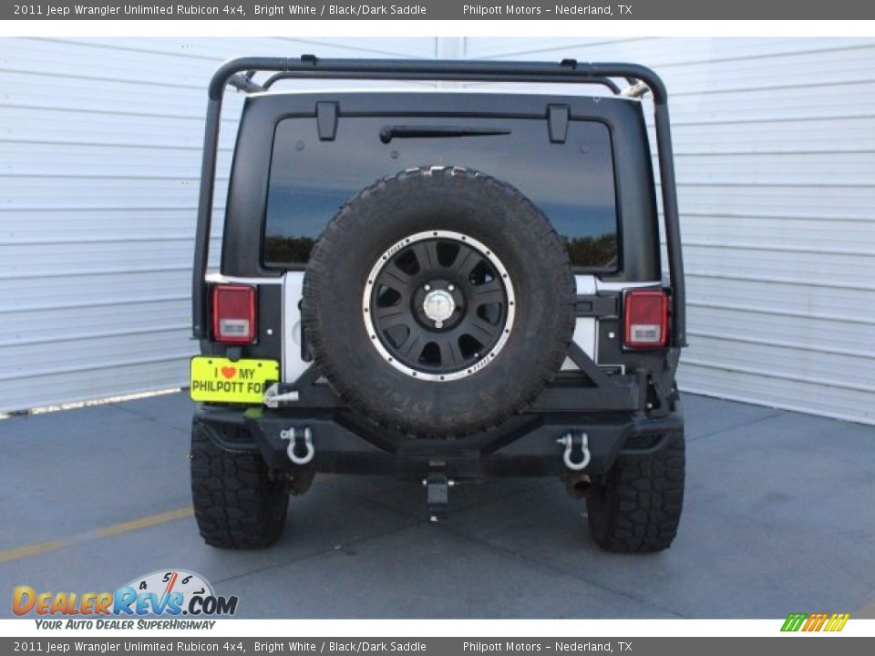 2011 Jeep Wrangler Unlimited Rubicon 4x4 Bright White / Black/Dark Saddle Photo #11