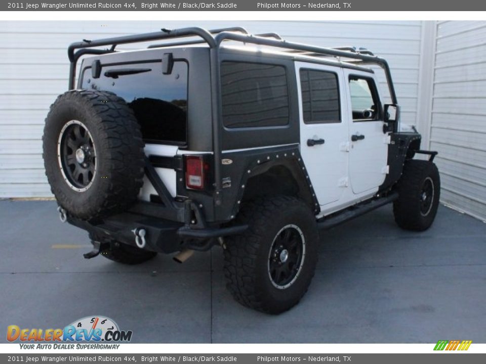 2011 Jeep Wrangler Unlimited Rubicon 4x4 Bright White / Black/Dark Saddle Photo #12