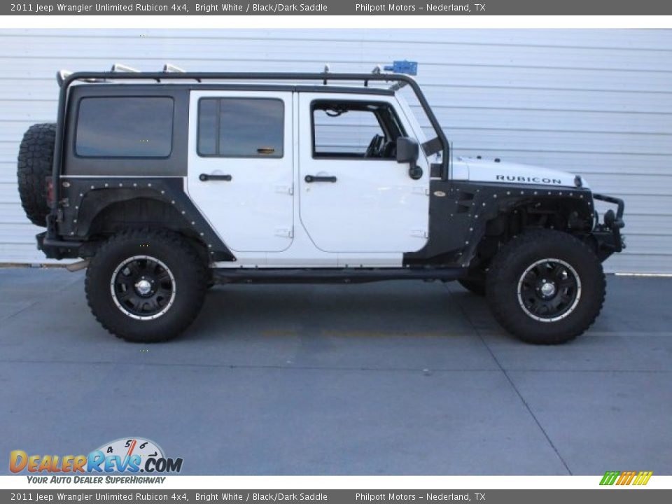 2011 Jeep Wrangler Unlimited Rubicon 4x4 Bright White / Black/Dark Saddle Photo #13