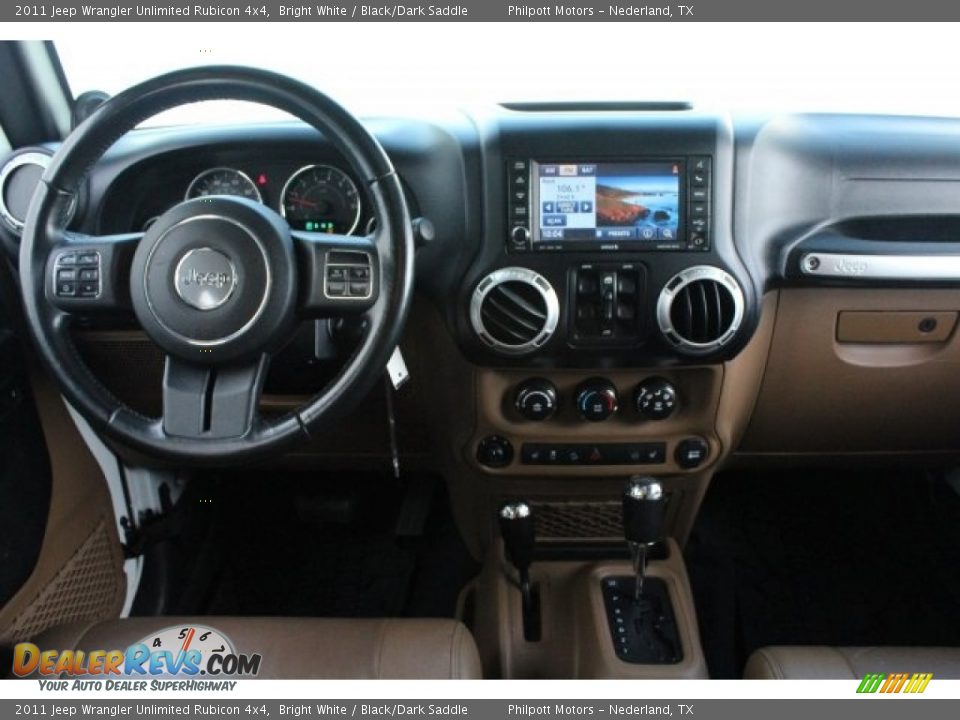 2011 Jeep Wrangler Unlimited Rubicon 4x4 Bright White / Black/Dark Saddle Photo #28