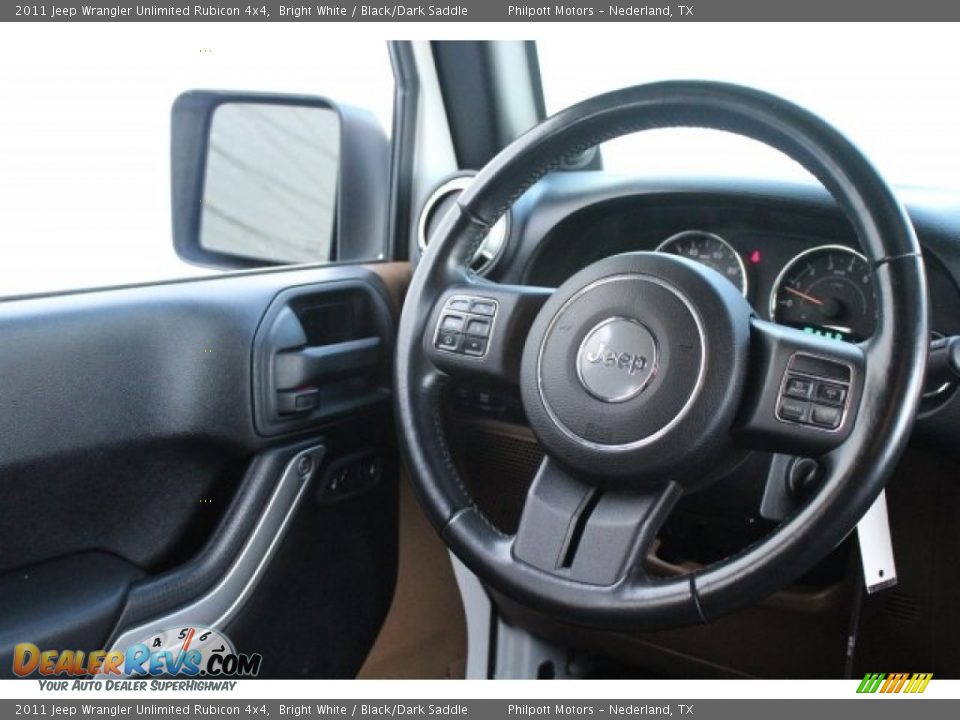 2011 Jeep Wrangler Unlimited Rubicon 4x4 Bright White / Black/Dark Saddle Photo #29