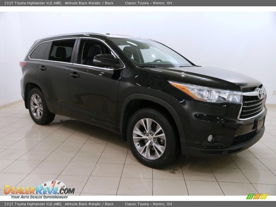 2015 Toyota Highlander XLE AWD Attitude Black Metallic / Black Photo #1