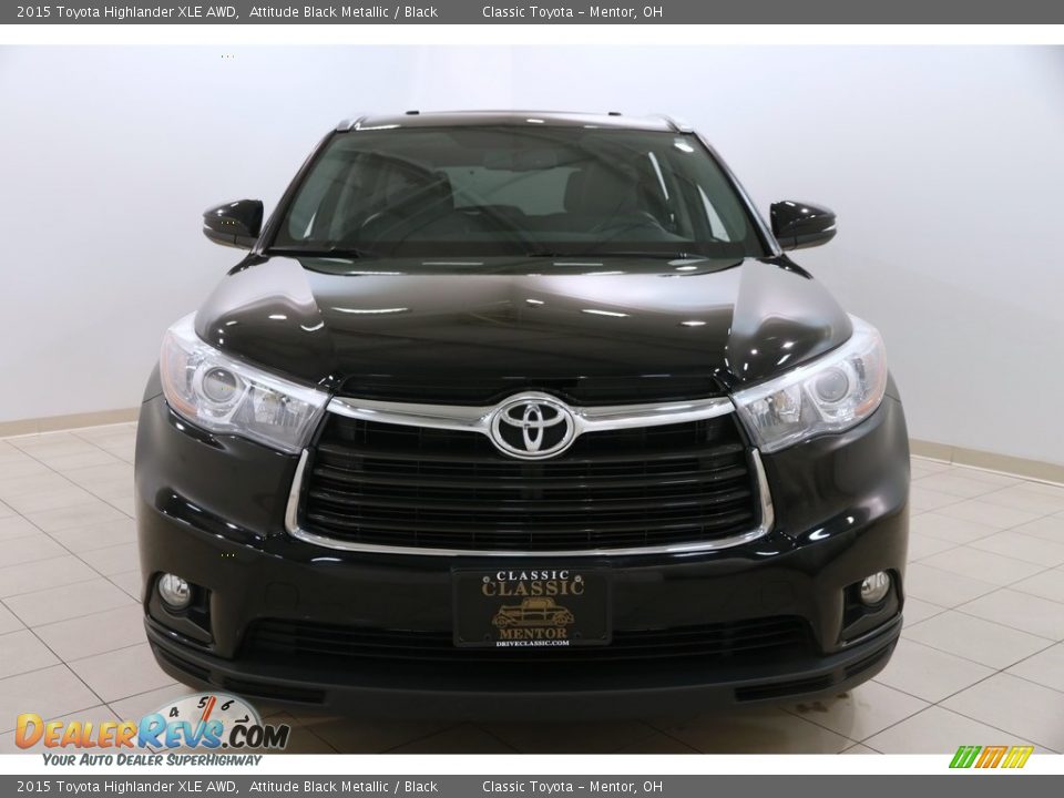 2015 Toyota Highlander XLE AWD Attitude Black Metallic / Black Photo #2