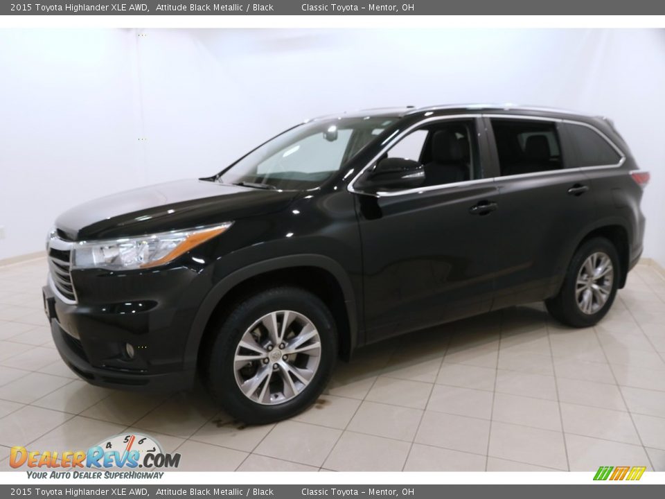 2015 Toyota Highlander XLE AWD Attitude Black Metallic / Black Photo #3