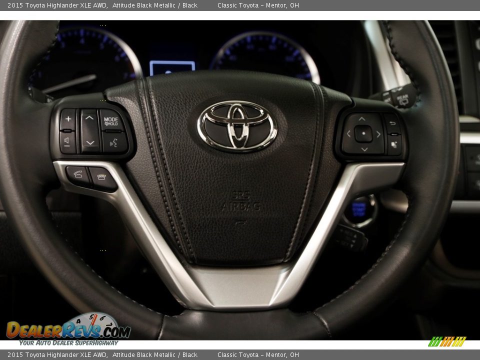 2015 Toyota Highlander XLE AWD Attitude Black Metallic / Black Photo #7