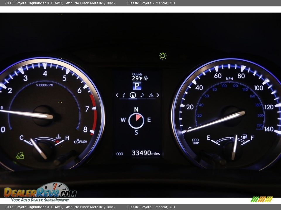 2015 Toyota Highlander XLE AWD Attitude Black Metallic / Black Photo #8