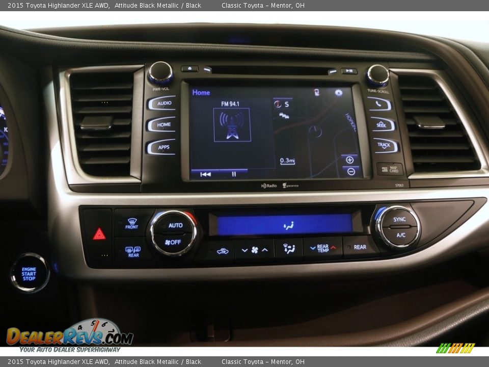 2015 Toyota Highlander XLE AWD Attitude Black Metallic / Black Photo #9