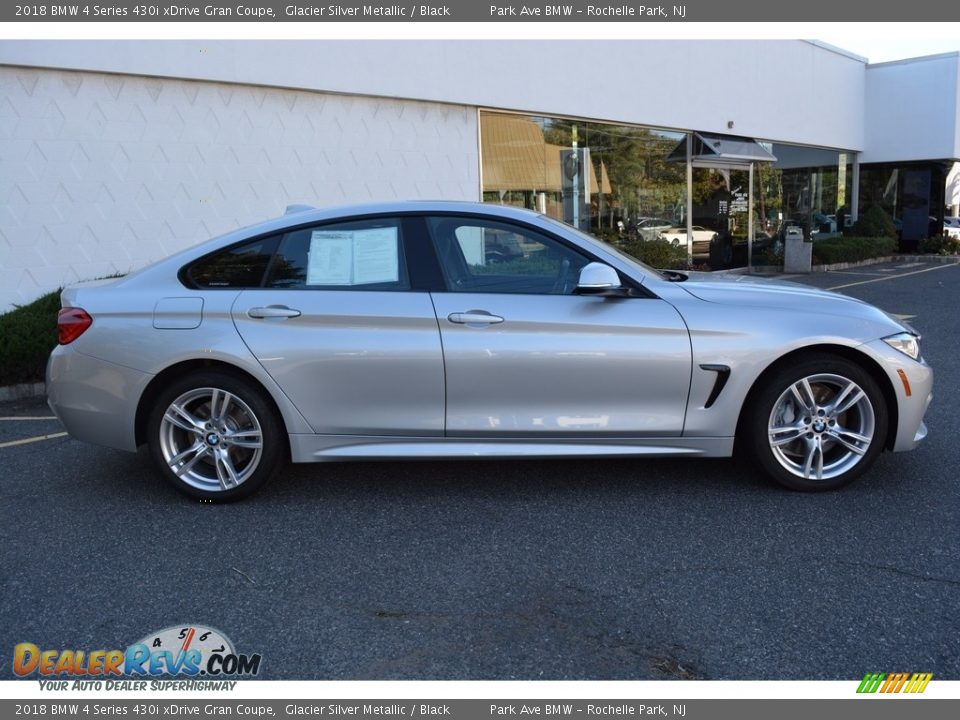 2018 BMW 4 Series 430i xDrive Gran Coupe Glacier Silver Metallic / Black Photo #2