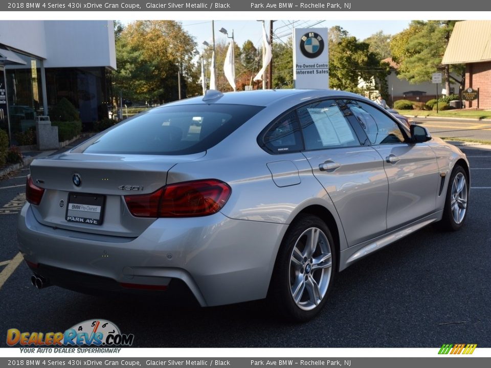 2018 BMW 4 Series 430i xDrive Gran Coupe Glacier Silver Metallic / Black Photo #3