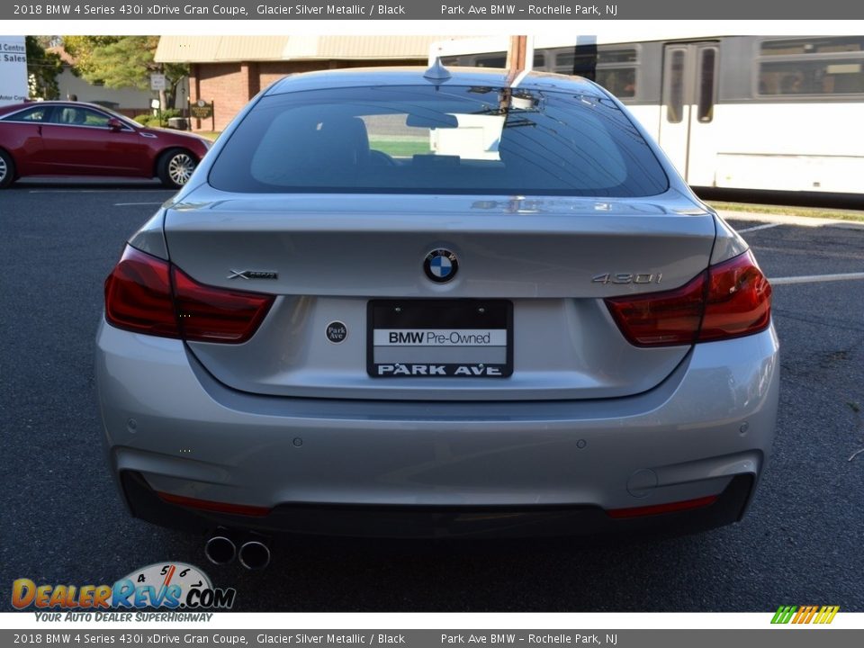 2018 BMW 4 Series 430i xDrive Gran Coupe Glacier Silver Metallic / Black Photo #4